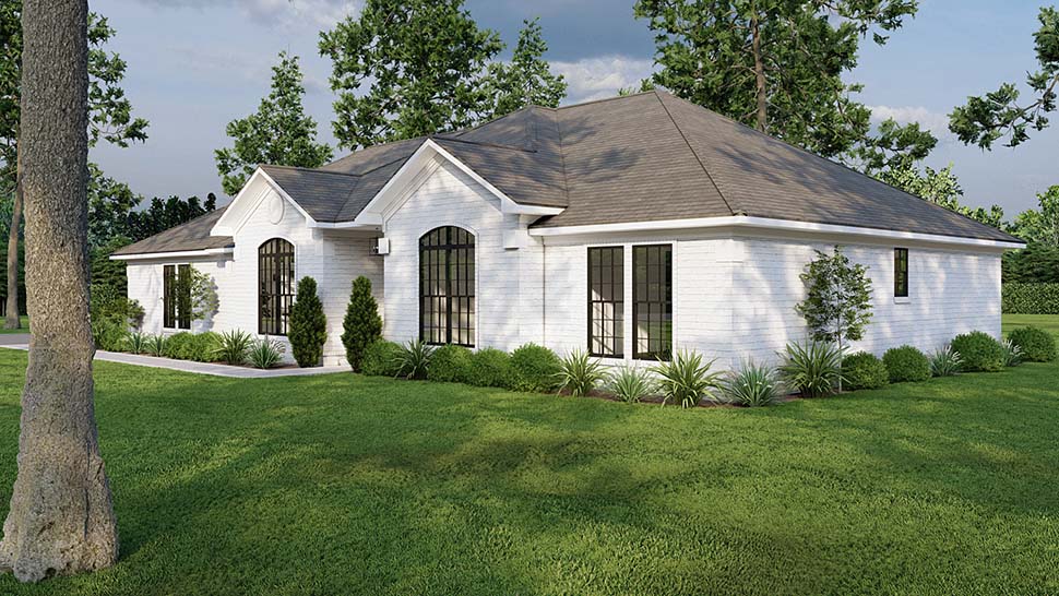 Contemporary, European, Ranch Plan with 1913 Sq. Ft., 4 Bedrooms, 2 Bathrooms, 2 Car Garage Picture 5