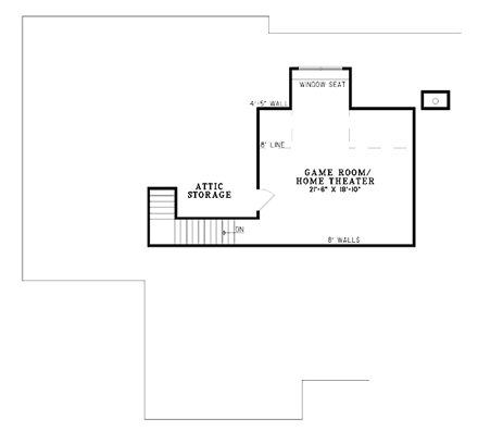 House Plan 61261 Second Level Plan