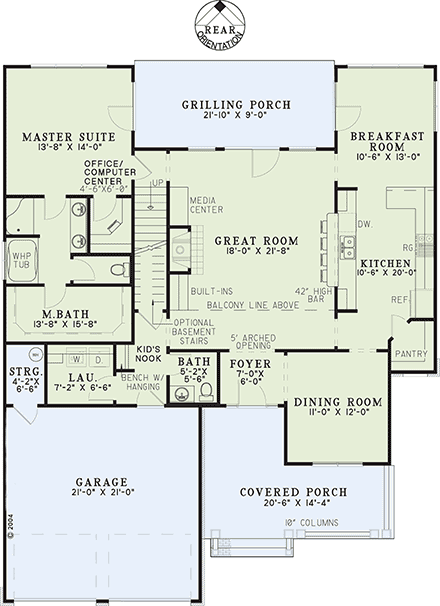 House Plan 61293 First Level Plan