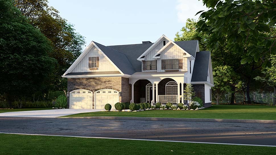 Country Plan with 2470 Sq. Ft., 4 Bedrooms, 3 Bathrooms, 2 Car Garage Picture 4