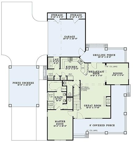 House Plan 61299 First Level Plan