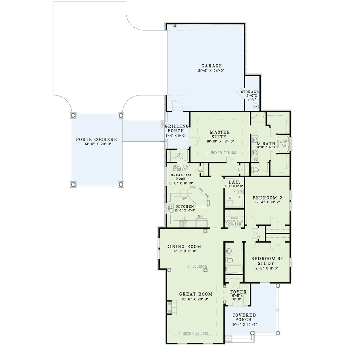 European One-Story Level One of Plan 61307