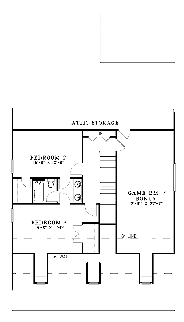 Cape Cod Level Two of Plan 61309