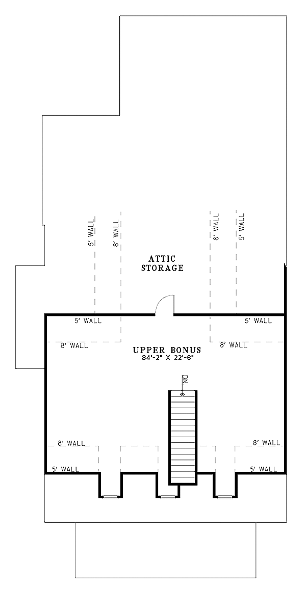 Cape Cod One-Story Level Two of Plan 61310