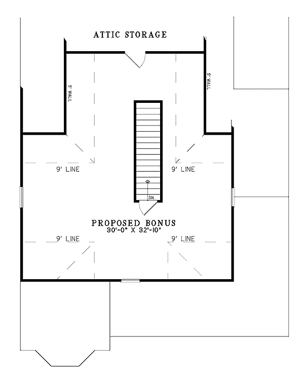 Cape Cod One-Story Level Two of Plan 61312