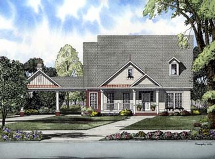 Cape Cod One-Story Elevation of Plan 61313