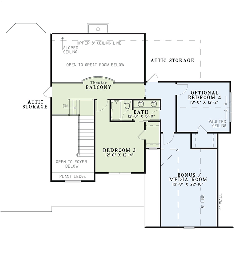 Craftsman Traditional Level Two of Plan 61333