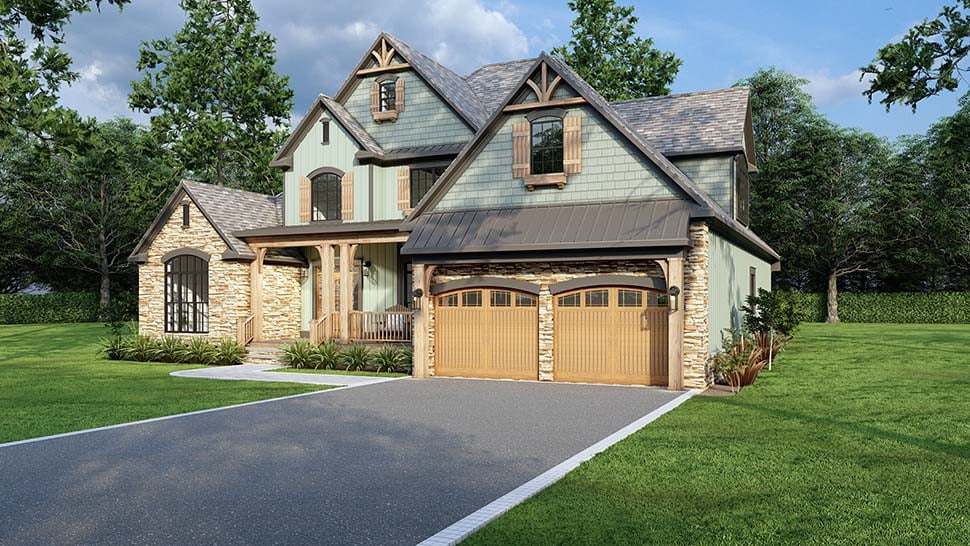 Craftsman, Traditional Plan with 2481 Sq. Ft., 3 Bedrooms, 3 Bathrooms, 2 Car Garage Picture 14