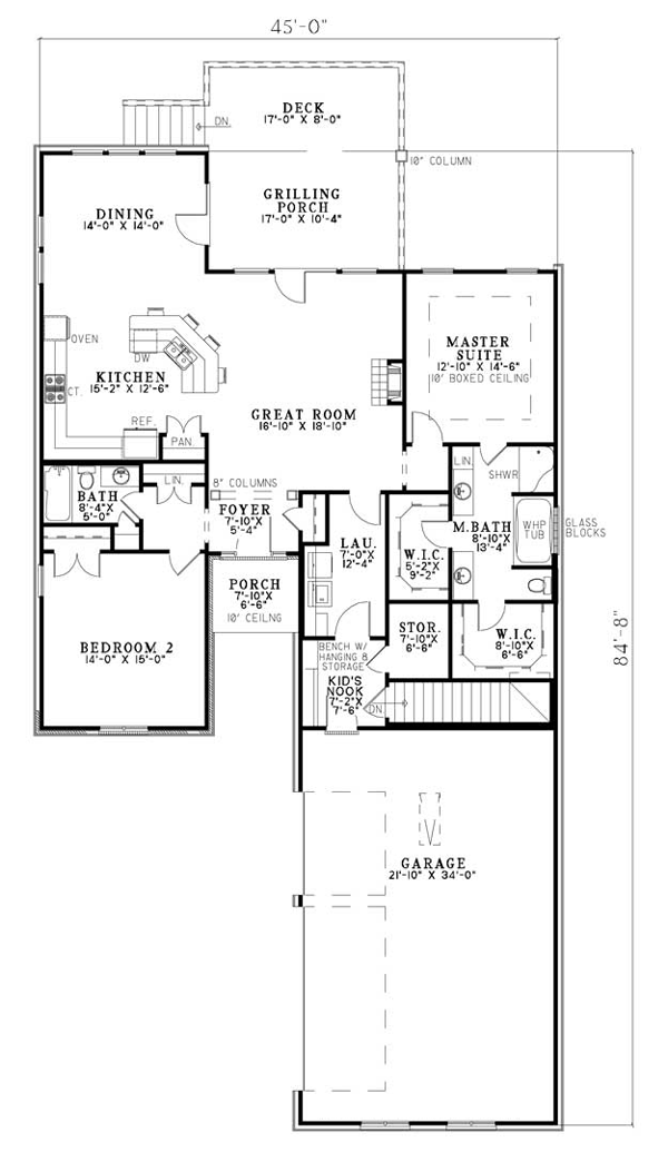 One-Story Level One of Plan 61343