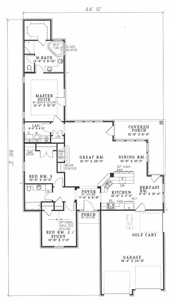One-Story Level One of Plan 61352