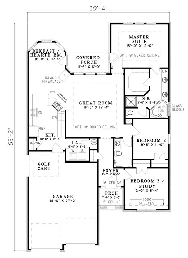 Bungalow Craftsman European Level One of Plan 61353