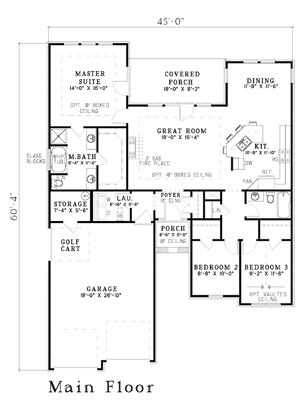 One-Story Level One of Plan 61355