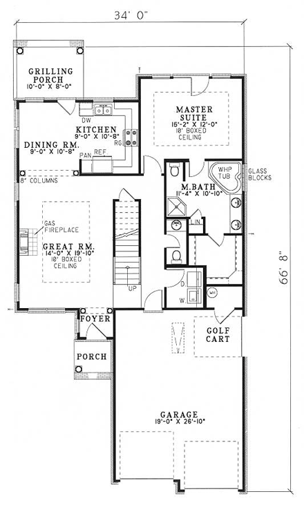 House Plan 61356 First Level Plan