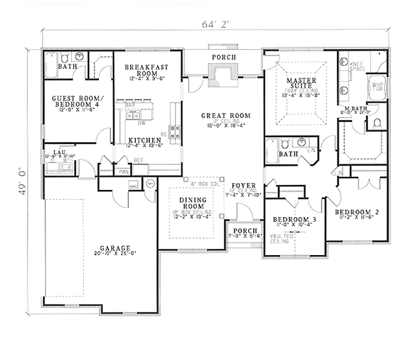 One-Story Level One of Plan 61361