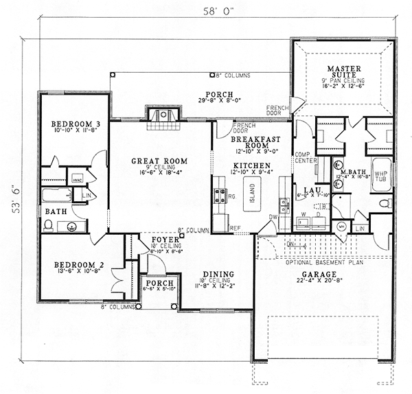 One-Story Level One of Plan 61362