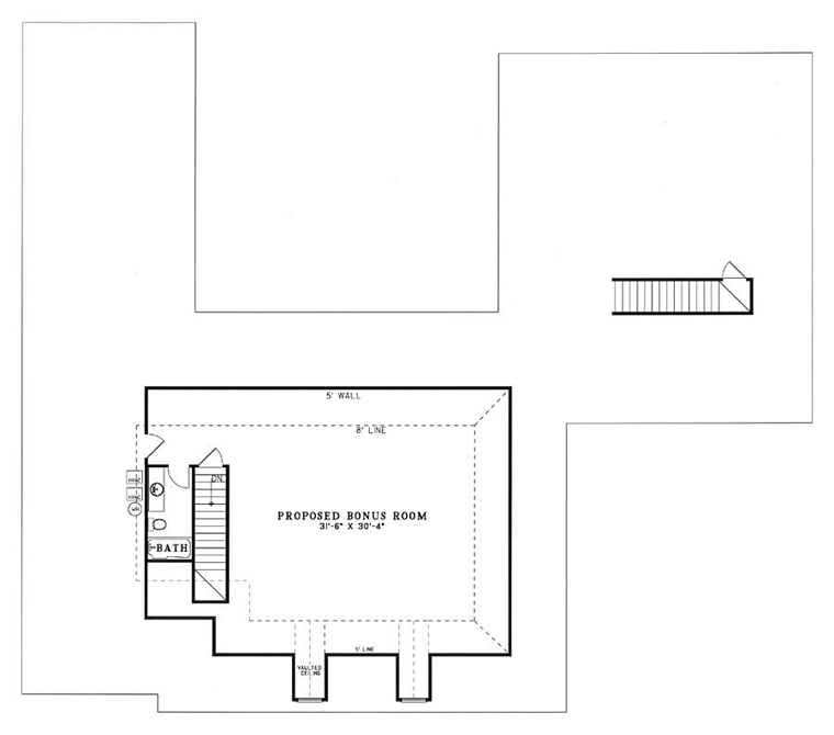 One-Story Level Two of Plan 61363