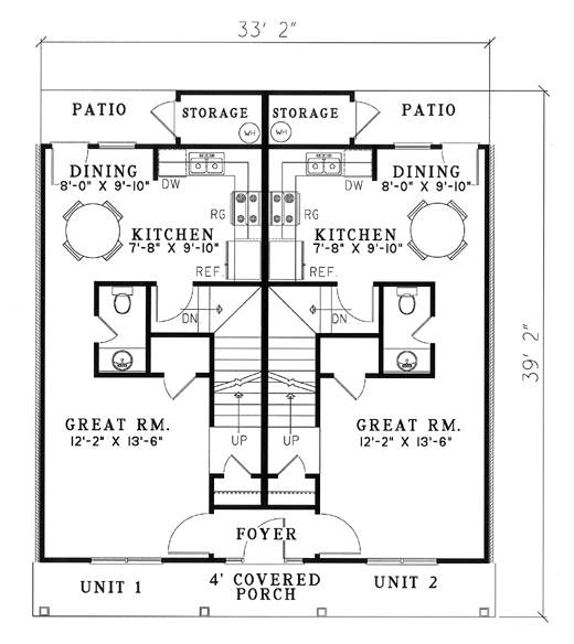 Southern Traditional Level One of Plan 61370