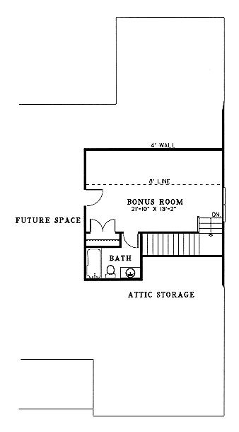 House Plan 61373 Second Level Plan