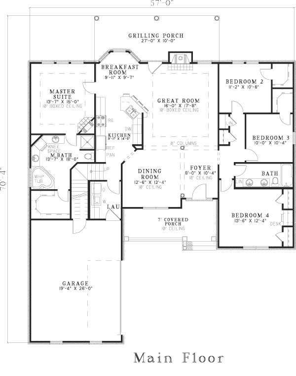 One-Story Level One of Plan 61374