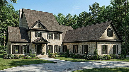 Traditional Elevation of Plan 61375