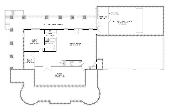 Plantation Southern Lower Level of Plan 61376