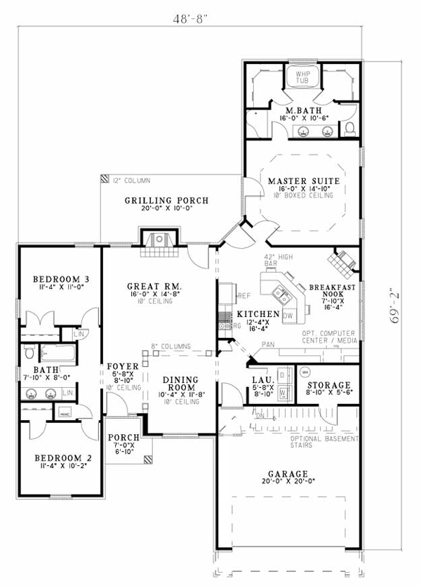 One-Story Level One of Plan 61380