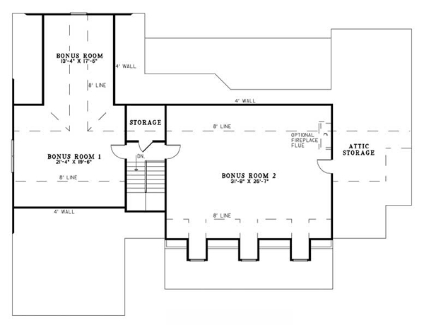 Cape Cod Country Craftsman Level Two of Plan 61393