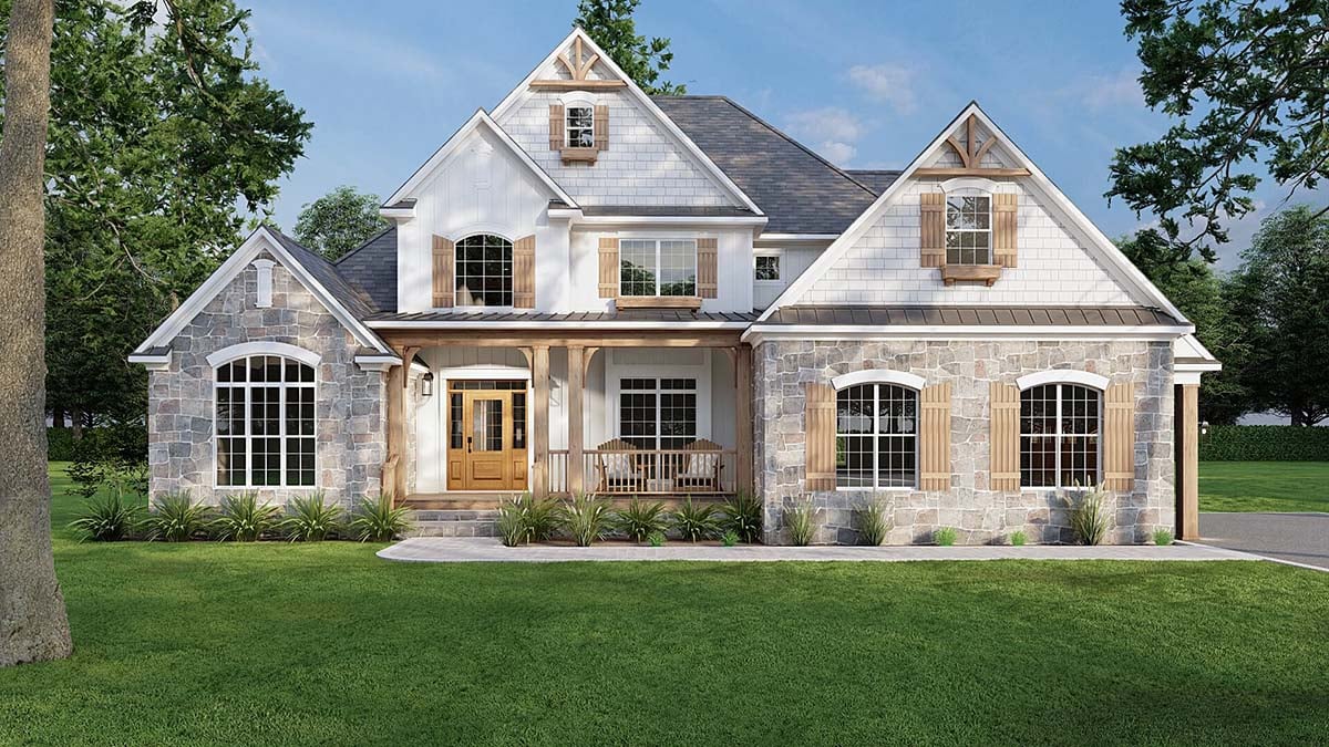 Plan with 2481 Sq. Ft., 3 Bedrooms, 3 Bathrooms, 2 Car Garage Elevation