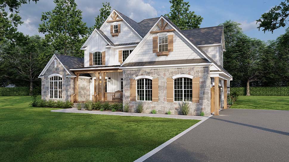 Plan with 2481 Sq. Ft., 3 Bedrooms, 3 Bathrooms, 2 Car Garage Picture 5