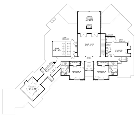 House Plan 61399 Second Level Plan