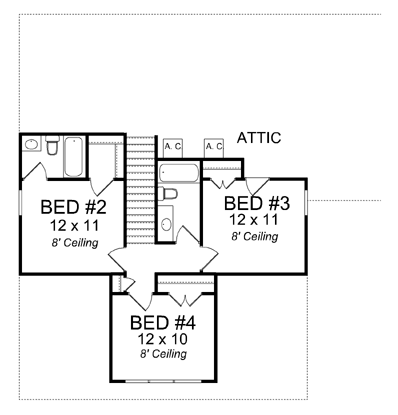 Cape Cod Country Traditional Level Two of Plan 61400