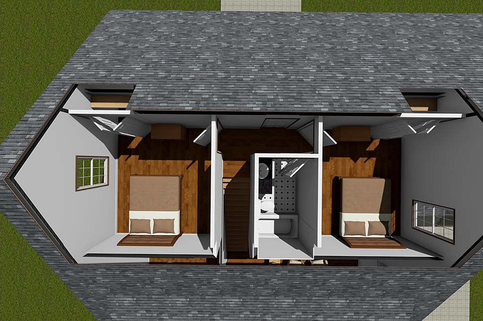 Cape Cod, Country, Southern Plan with 1717 Sq. Ft., 3 Bedrooms, 3 Bathrooms, 2 Car Garage Picture 8