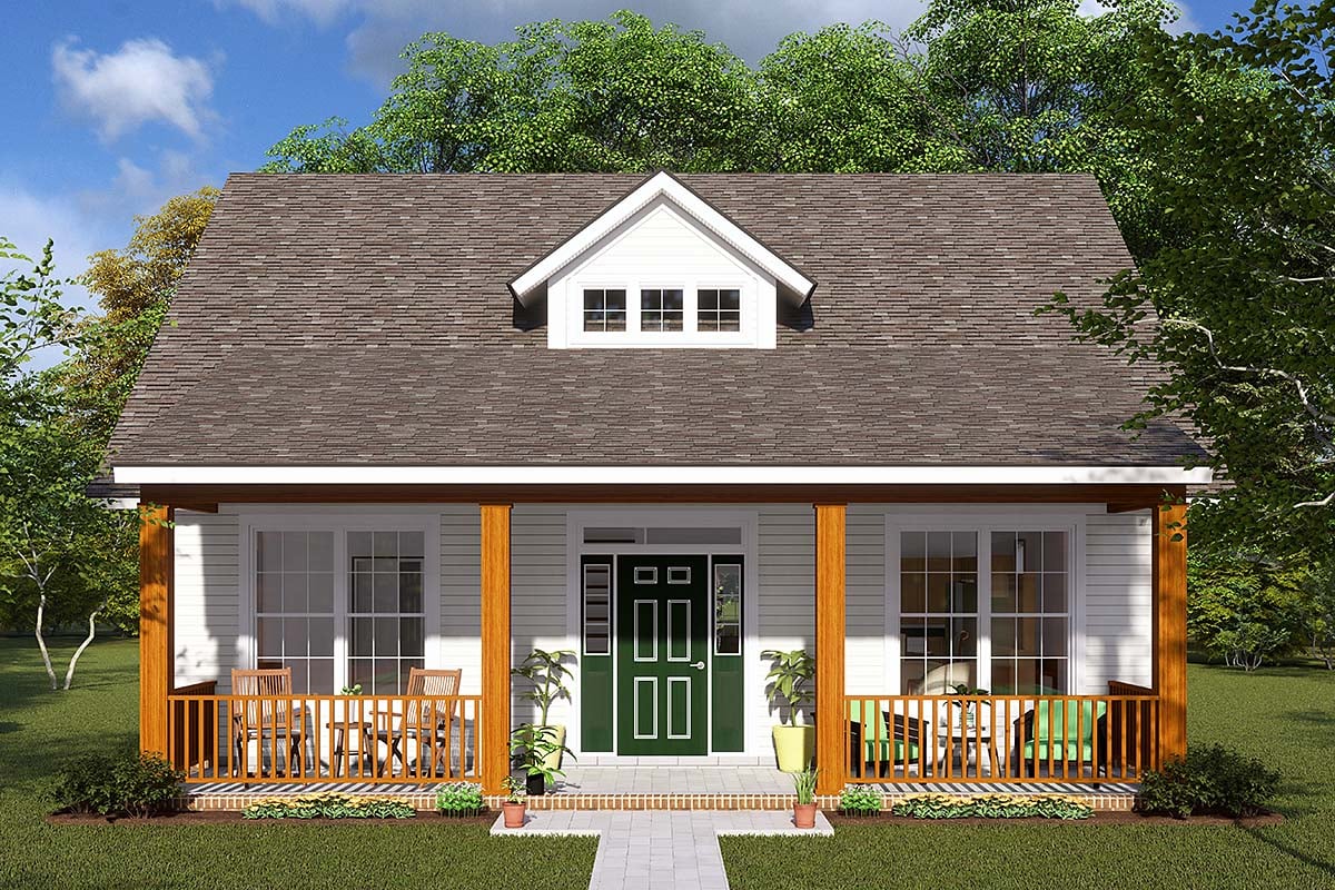 Cabin, Cape Cod, Southern Plan with 1717 Sq. Ft., 3 Bedrooms, 3 Bathrooms Elevation