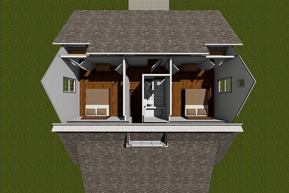 Cabin, Cape Cod, Southern Plan with 1717 Sq. Ft., 3 Bedrooms, 3 Bathrooms Picture 8