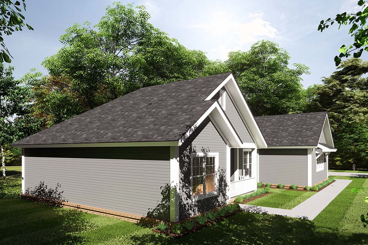 Craftsman, Traditional Plan with 1451 Sq. Ft., 3 Bedrooms, 2 Bathrooms, 2 Car Garage Picture 3