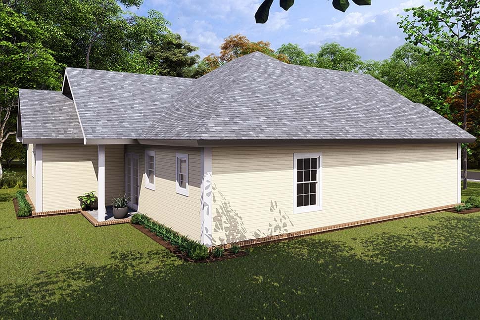 Traditional Plan with 1187 Sq. Ft., 3 Bedrooms, 2 Bathrooms, 1 Car Garage Picture 4