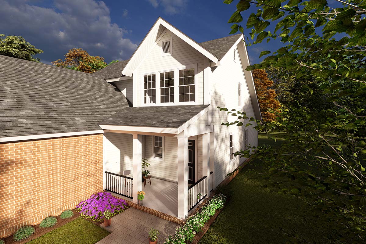 Traditional Plan with 1549 Sq. Ft., 3 Bedrooms, 3 Bathrooms, 2 Car Garage Picture 2