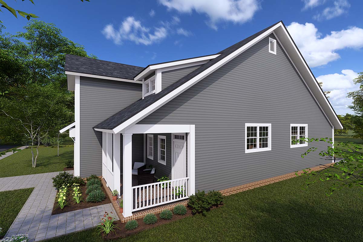 Traditional Plan with 1622 Sq. Ft., 3 Bedrooms, 3 Bathrooms, 1 Car Garage Picture 2