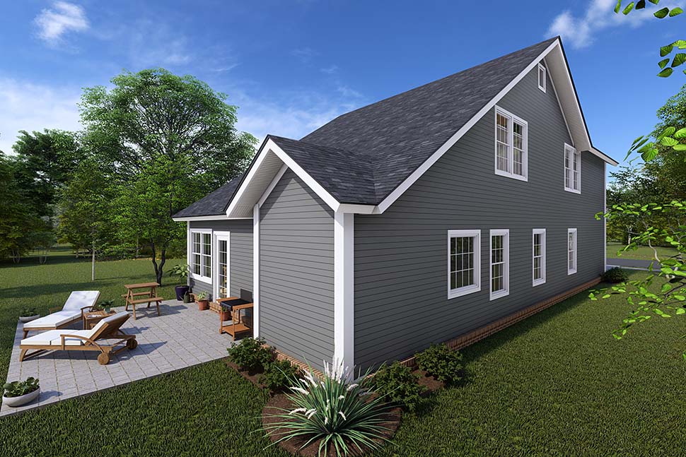 Traditional Plan with 1622 Sq. Ft., 3 Bedrooms, 3 Bathrooms, 1 Car Garage Picture 5