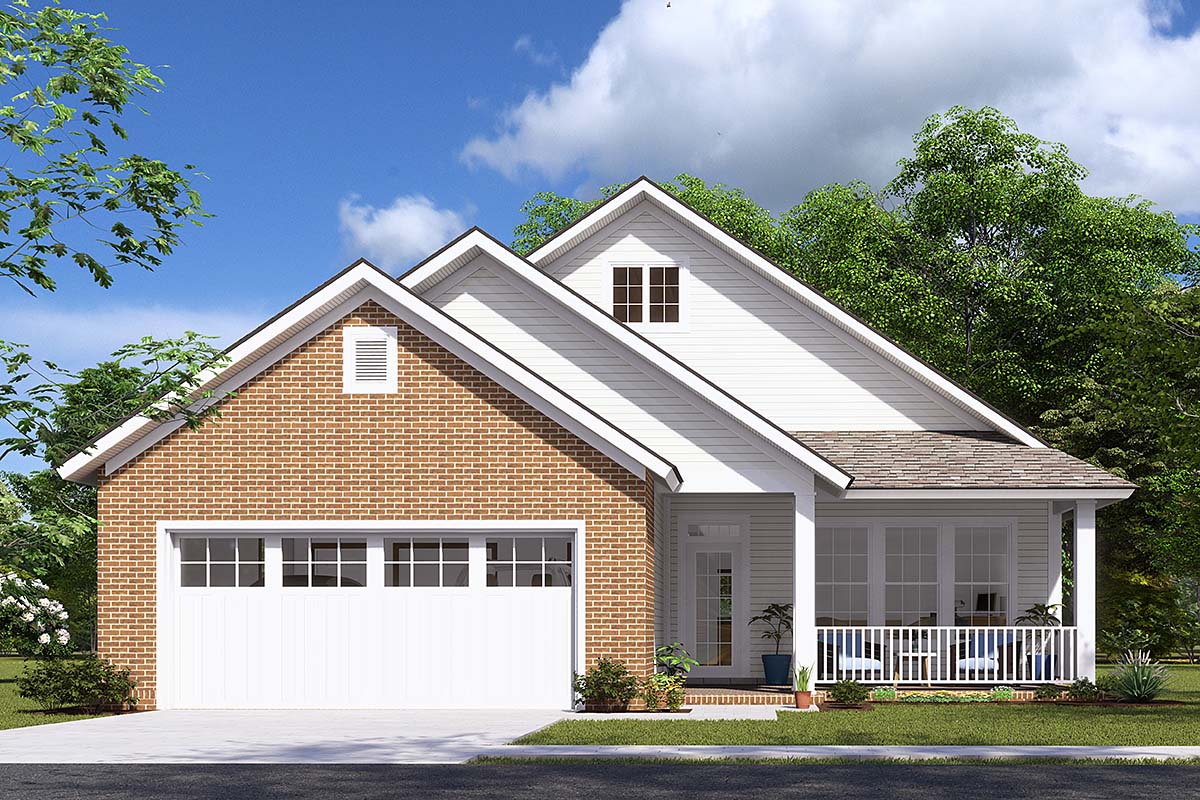 Traditional Plan with 1780 Sq. Ft., 3 Bedrooms, 2 Bathrooms, 2 Car Garage Elevation