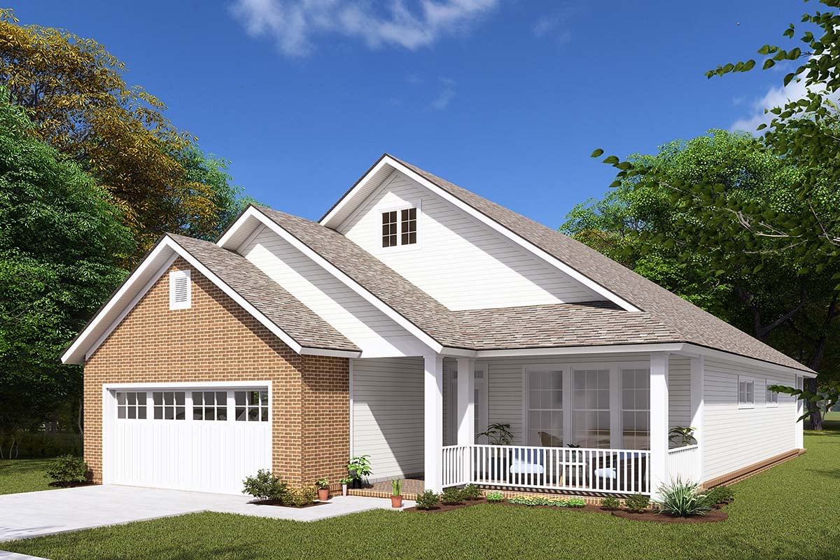 Traditional Plan with 1780 Sq. Ft., 3 Bedrooms, 2 Bathrooms, 2 Car Garage Picture 2