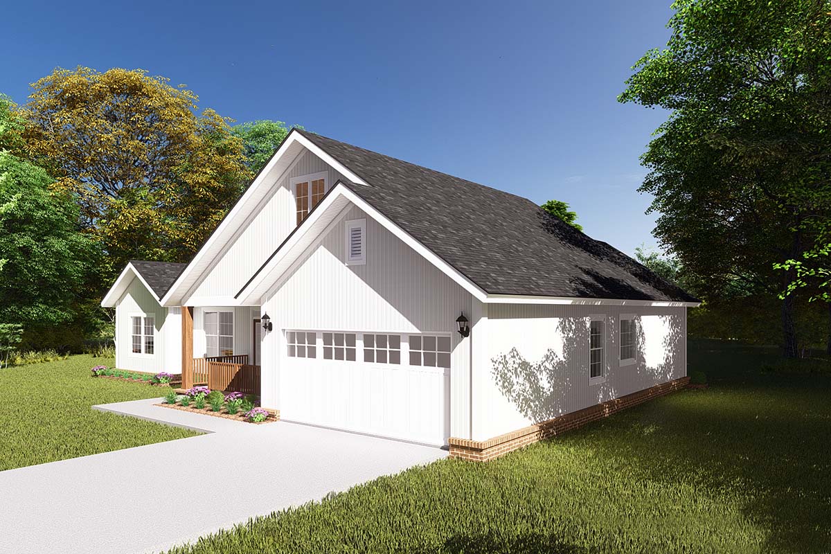Traditional Plan with 1477 Sq. Ft., 3 Bedrooms, 2 Bathrooms, 2 Car Garage Picture 2