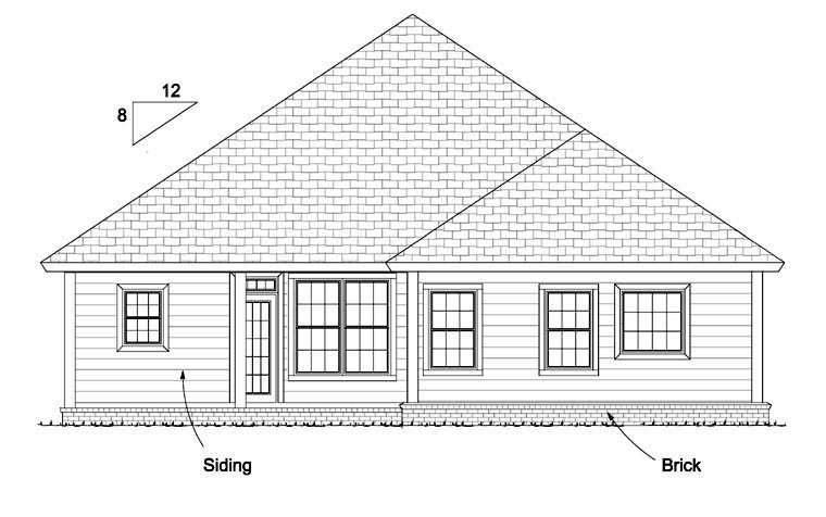 Traditional Plan with 1598 Sq. Ft., 3 Bedrooms, 2 Bathrooms, 2 Car Garage Picture 7