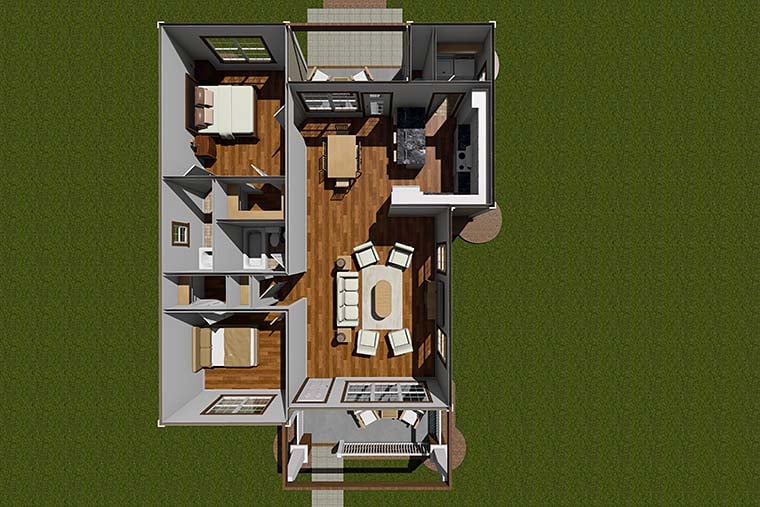Traditional Plan with 1147 Sq. Ft., 2 Bedrooms, 2 Bathrooms Picture 6