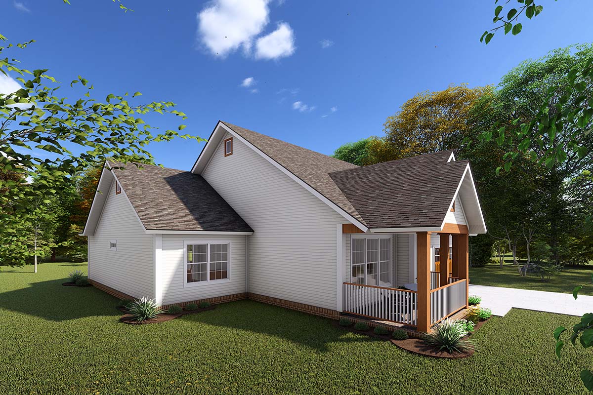 Traditional Plan with 1570 Sq. Ft., 3 Bedrooms, 2 Bathrooms, 2 Car Garage Picture 3