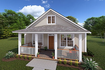 Cottage, Country, Southern, Traditional House Plan 61439 with 3 Beds, 2 Baths