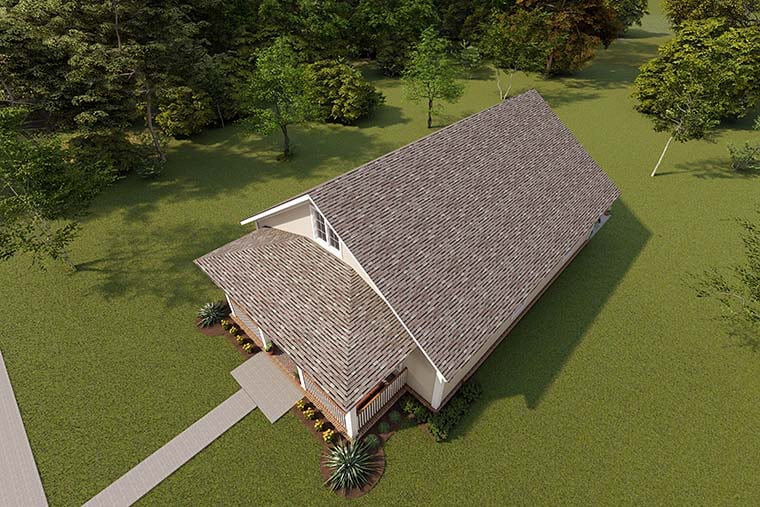 Cottage, Country, Southern, Traditional Plan with 1277 Sq. Ft., 3 Bedrooms, 2 Bathrooms Picture 3
