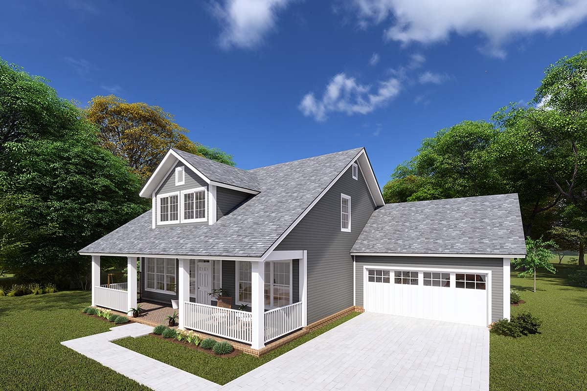Cape Cod, Country, Southern Plan with 2066 Sq. Ft., 3 Bedrooms, 3 Bathrooms, 2 Car Garage Picture 2