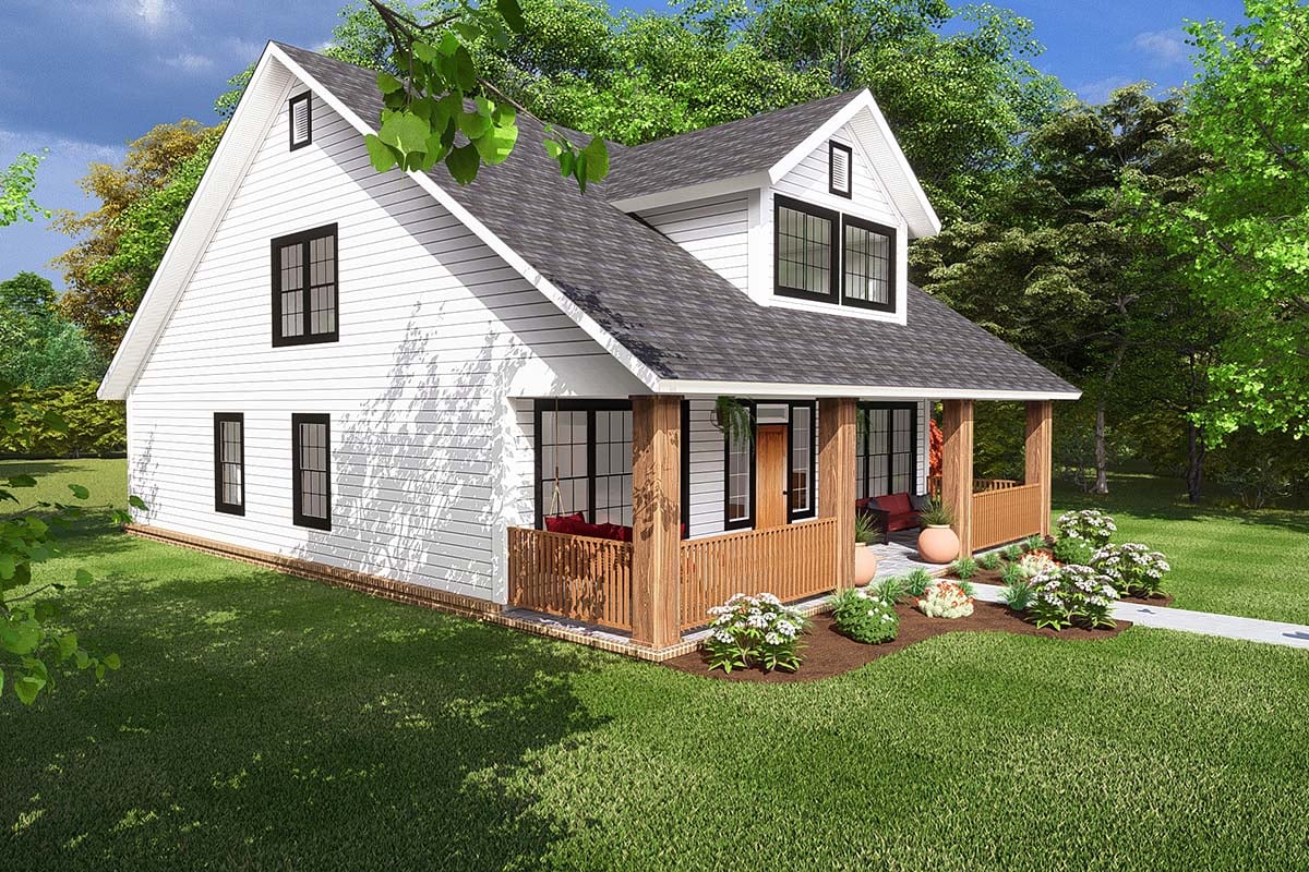 Cape Cod, Country, Southern, Traditional Plan with 2066 Sq. Ft., 3 Bedrooms, 3 Bathrooms Picture 3