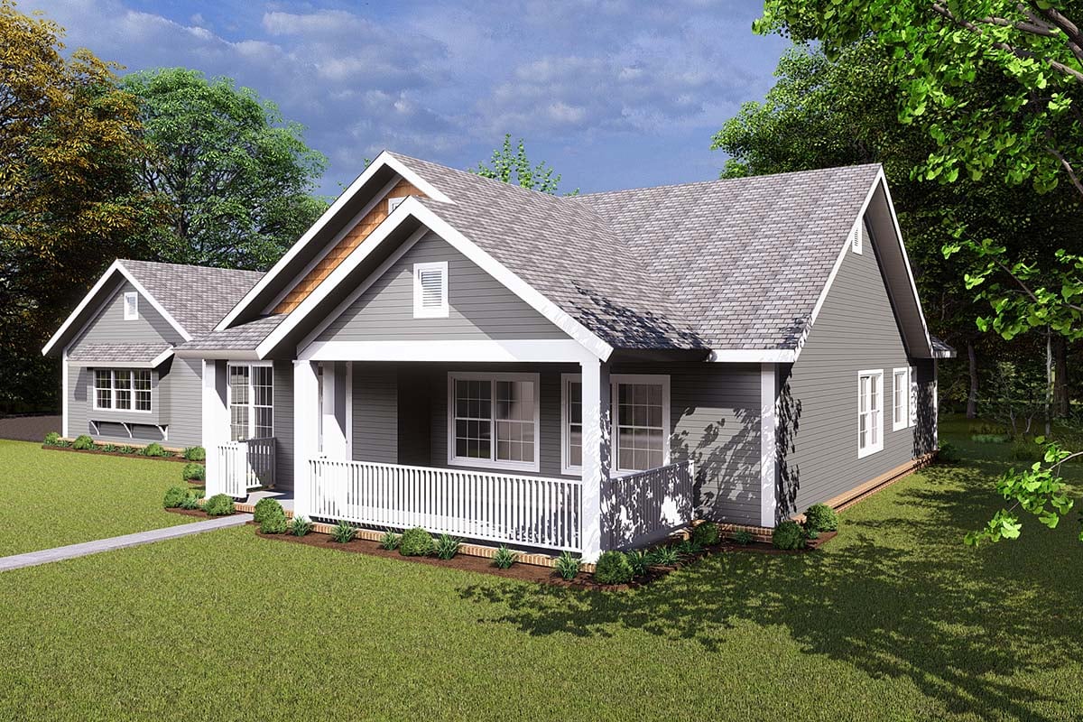 Ranch, Traditional Plan with 1808 Sq. Ft., 4 Bedrooms, 3 Bathrooms, 3 Car Garage Picture 2